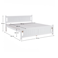 Posteľ, borovicové drevo/biela, 160x200, LUCAS NEW