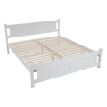 Posteľ, borovicové drevo/biela, 180x200, LUCAS NEW