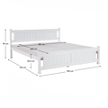 Posteľ, borovicové drevo/biela, 180x200, LUCAS NEW