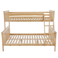 Poschodová rozložiteľná posteľ, prírodná borovica, LUINI