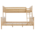 Poschodová rozložiteľná posteľ, prírodná borovica, LUINI
