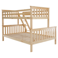 Poschodová rozložiteľná posteľ, prírodná borovica, LUINI