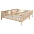 Poschodová rozložiteľná posteľ, prírodná borovica, LUINI