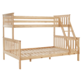 Poschodová rozložiteľná posteľ, prírodná borovica, LUINI
