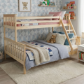 Poschodová rozložiteľná posteľ, prírodná borovica, LUINI