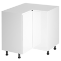 Spodná rohová skrinka, biela/biela extra vysoký lesk, AURORA D90N