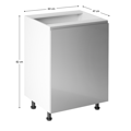 Spodná skrinka, biela/sivá extra vysoký lesk, pravá, AURORA D601F