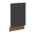 Dvierka na vstavanú umývačku riadu, sivá matná/dub lancelot, VEGA ZM 570x446