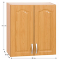 Horná skrinka, jelša, LORA MDF NEW KLASIK W80/735