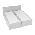 Boxpringová posteľ 180x200, svetlosivá, FERATA KOMFORT