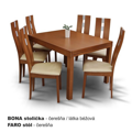 Drevená stolička, čerešňa/látka béžová, BONA NEW