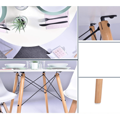 Jedálenský stôl, biela matná/buk, priemer 120 cm, DEMIN NEW
