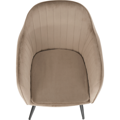 Dizajnové kreslo, sivohnedá Taupe Velvet látka, ZIRKON