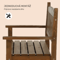 Záhradná lavička, hnedá, AMULA