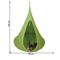 Závesné hojdacie kreslo, zelená, KLORIN NEW KIDS CACOON HAMMOCK