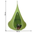 Závesné hojdacie kreslo, zelená, KLORIN NEW KLASIK CACOON HAMMOCK