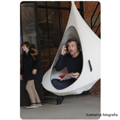 Závesné hojdacie kreslo, svetlosivá, KLORIN NEW BIG SIZE CACOON HAMMOCK