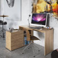 Univerzálny rohový PC stôl, dub artisan, TERINO