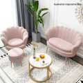 Kreslo v štýle Art-deco, ružová Velvet látka/gold chróm-zlatý, NOBLIN