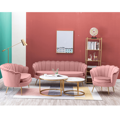 Kreslo v štýle Art-deco, ružová Velvet látka/gold chróm-zlatý, NOBLIN