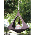 Závesné hojdacie kreslo, sivohnedá TAUPE, KLORIN NEW TYP 2 BIG SIZE CACOON HAMMOCK