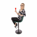Barová stolička, smaragdová/čierna, LAHELA