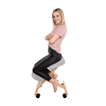 Ergonomická kľakačka, sivohnedá Taupe/buk, FLONET