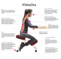 Ergonomická kľakačka, krémová/buk, GROCO