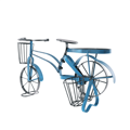 RETRO kvetináč v tvare bicykla, čierna/modrá, ALBO