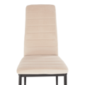 Stolička, béžová Dulux Velvet látka/čierny kov, COLETA NOVA