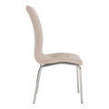 Jedálenská stolička, béžová Dulux Velvet látka/chróm, GERDA NEW