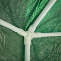 Stanový altánok do záhrady, 3,9x2,5x3,9m, zelená/biela, RINGE TYP 1+6 bočných strán