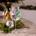 TIPSY TRIO, poháre na víno, set 3 ks, 450 ml, číre so zimným motívom
