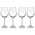 SNOWFLAKE VINO, poháre na víno, set 4 ks, s kryštálmi, 450 ml