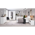 Komoda 2D3S, biely lesk, LINDY