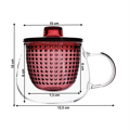 SIFTER, hrnčeky na čaj so sitkom, set 3 ks, 350 ml