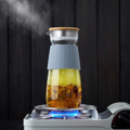 GLAZO, karafa na vodu/čaj, 1200 ml, s viečkom a sitkom