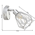 Nástenná lampa, strieborná/kov, OKIRA TYP 2