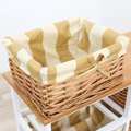 Komoda, 6 košíkov, biela / medová, GINGER 1