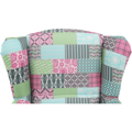 Kreslo ušiak, látka patchwork M1, CHARLOT