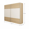 Spálňový komplet (posteľ 180x200 cm), dub sonoma/biela, GABRIELA NEW