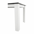Jedálenský stôl 120x80, DTD laminovaná/ABS hrany, Biela/Čierna, KRAZ