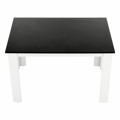 Jedálenský stôl 120x80, DTD laminovaná/ABS hrany, Biela/Čierna, KRAZ