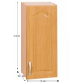 Horná skrinka, jelša, pravá, LORA MDF NEW KLASIK W40/735