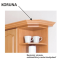 Kuchynská skrinka, jelša, LORA MDF NEW KLASIK W50OK
