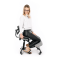 Ergonomický kľakosed, sivohnedá Taupe/čierna, RUFUS
