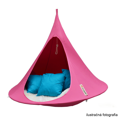 Závesné hojdacie kreslo, svetlosivá, KLORIN NEW KLASIK CACOON HAMMOCK