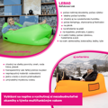 Nafukovací sedací vak/lazy bag, zelená, LEBAG