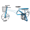 RETRO kvetináč v tvare bicykla, čierna/modrá, ALBO