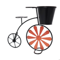 RETRO kvetináč v tvare bicykla, bordová/čierna, SEMIL